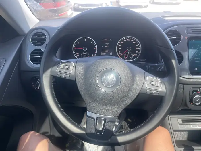 Actual vehicle interior photographed during inspection